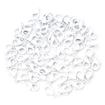 Карабин в упаковке +-20 шт. 12 мм Белый