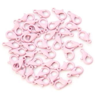 Карабин в упаковке +-20 шт. 12 мм Розовый светлый