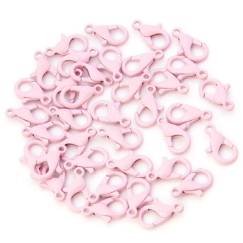 Карабин в упаковке +-20 шт. 12 мм Розовый светлый