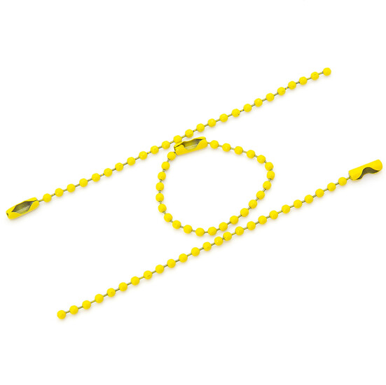 Цепь шариковая для брелков +-20 шт. 2,4х100 мм Желтый