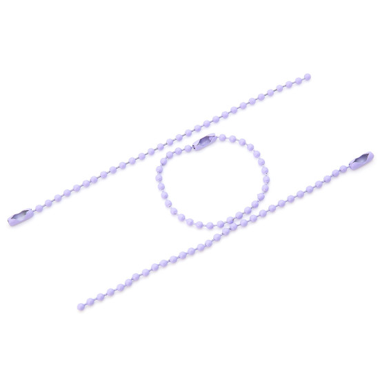 Цепь шариковая для брелков +-20 шт. 2,4х100 мм Фиолетовый