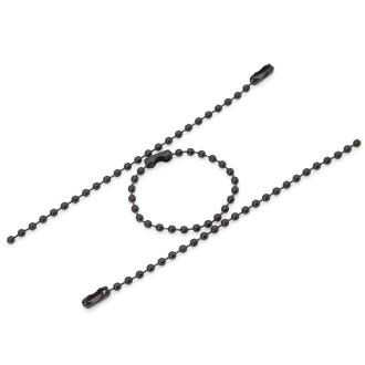 Цепь шариковая для брелков +-20 шт. 2,4х100 мм Черный