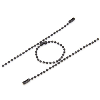 Цепь шариковая для брелков +-20 шт. 2,4х100 мм Черный