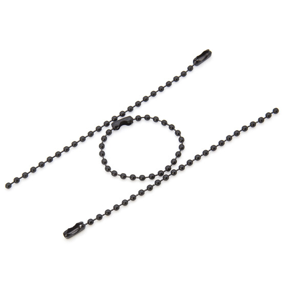 Цепь шариковая для брелков +-20 шт. 2,4х100 мм Черный