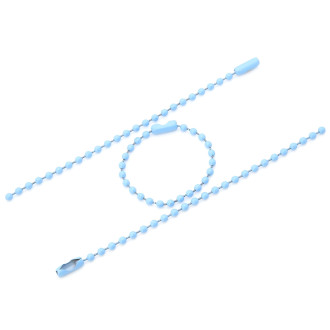 Цепь шариковая для брелков +-20 шт. 2,4х100 мм Голубой