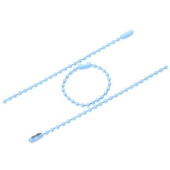 Цепь шариковая для брелков +-20 шт. 2,4х100 мм Голубой