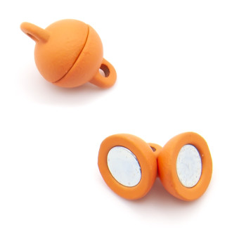 Замок магнитный Шар 8 мм Оранжевый 1 шт.