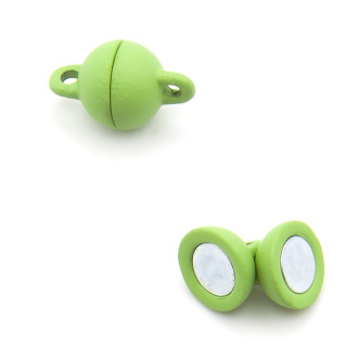 Замок магнитный Шар 8 мм Салатовый 1 шт.