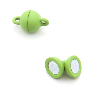 Замок магнитный Шар 8 мм Салатовый 1 шт.