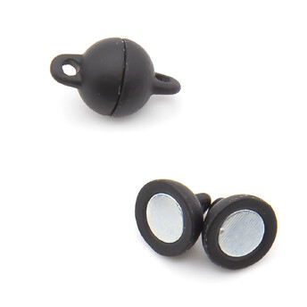 Замок магнитный Шар 8 мм Черный 1 шт.