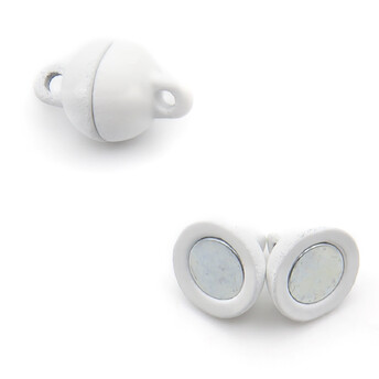 Замок магнитный Шар 8 мм Белый 1 шт.