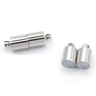 Замок магнитный Цилиндр 20х6 мм Платина 1 шт.