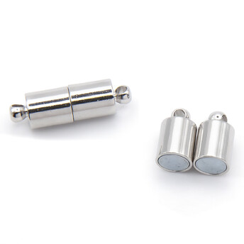 Замок магнитный Цилиндр 20х6 мм Платина 1 шт.