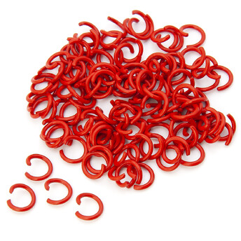 Соединительное кольцо одинарное +-100 шт. 8х1,2 мм Красный
