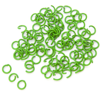 Соединительное кольцо одинарное +-100 шт. 8х1,2 мм Зеленый