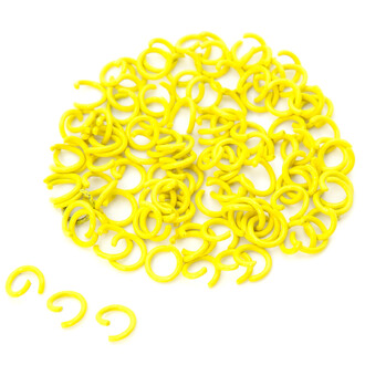 Соединительное кольцо одинарное +-100 шт. 8х1,2 мм Желтый