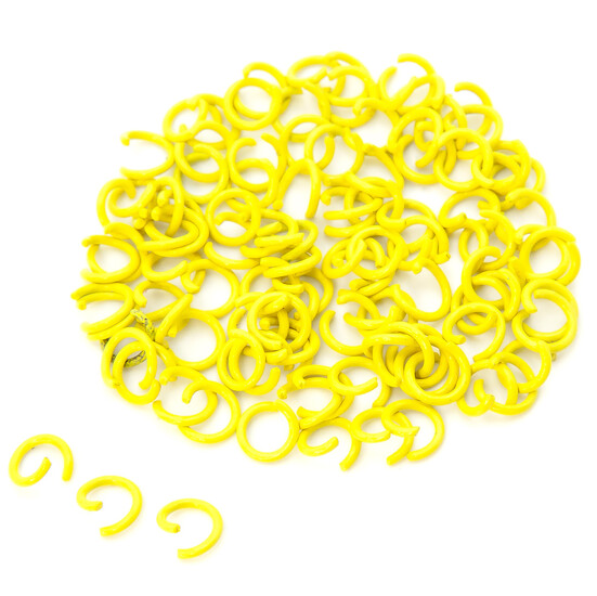 Соединительное кольцо одинарное +-100 шт. 8х1,2 мм Желтый