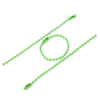 Цепь шариковая для брелков +-20 шт. 2,4х100 мм Салатовый