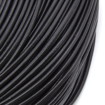Шнур кожаный 3 мм 1 м Черный