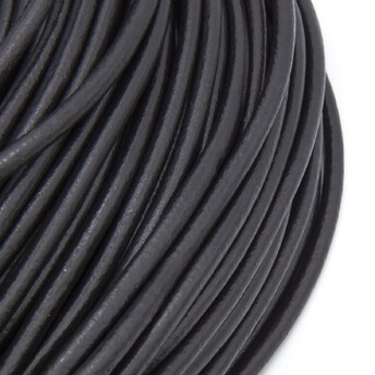 Шнур кожаный 5 мм 1 м Черный