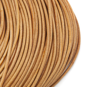 Шнур кожаный 2 мм 1 м Натуральный