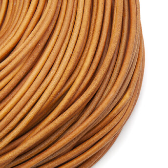 Шнур кожаный 3 мм 1 м Натуральный