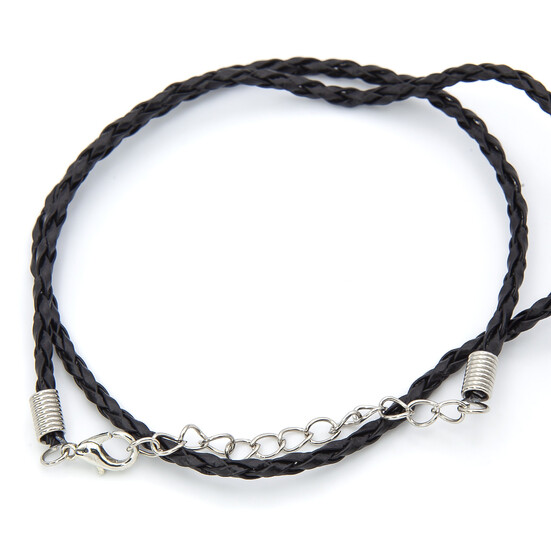 Шнурок на шею кожзам 3 мм 45 см.