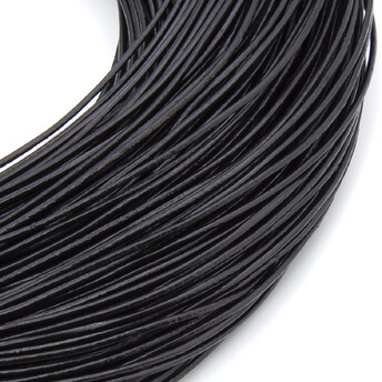 Шнур кожаный 1 мм 1 м Черный