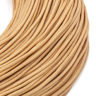 Шнур кожаный 2,5 мм 1 м Натуральный