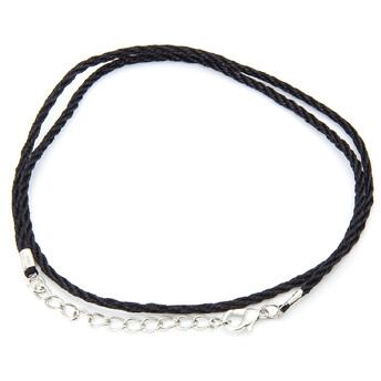 Шнурок на шею Милан 2 мм 43 см 1 шт. Черный