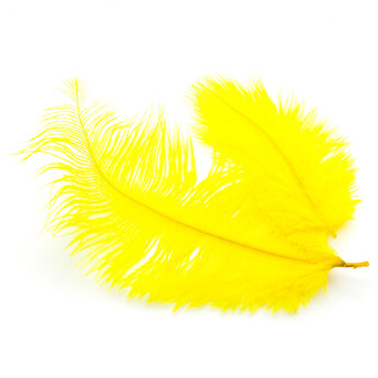 Перья страуса ЮАР 15-20 см 1 шт. Желтый
