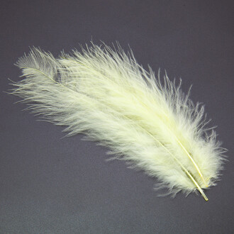 Перья марабу 10-15 см 25 шт. Желтый светлый
