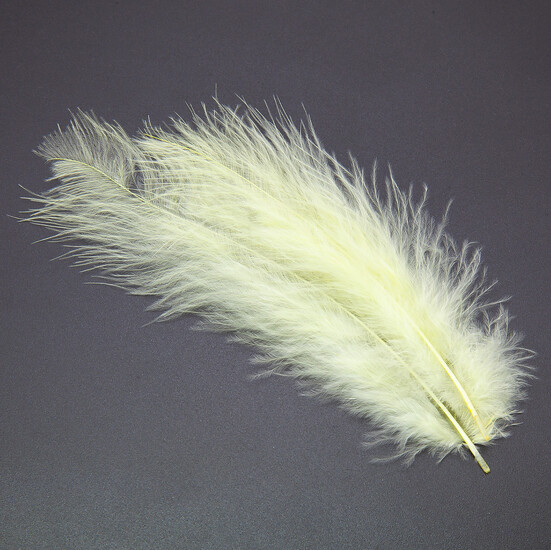 Перья марабу 10-15 см 25 шт. Желтый светлый