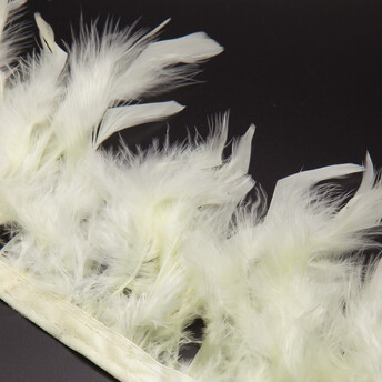 Перьевая лента из индюшиных перьев боа 1 м перо 7-15 см лента 15 мм Желтый светлый