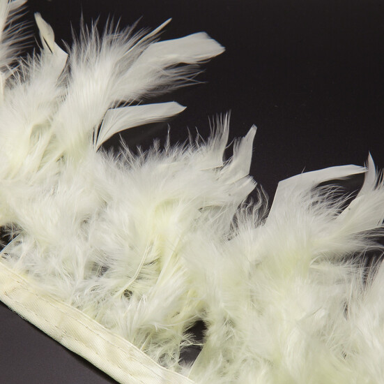 Перьевая лента из индюшиных перьев боа 1 м перо 7-15 см лента 15 мм Желтый светлый