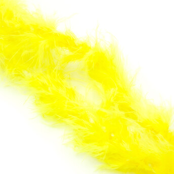 Пуховая нить из индюшиного пуха боа 2 м (+-14,5 г) 10 см нить 3 мм Желтый