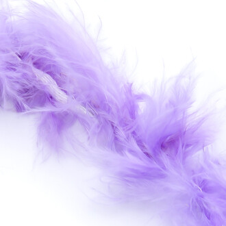 Пуховая нить из индюшиного пуха боа 2 м (+-6,5 г) 5 см нить 2 мм Сиреневый