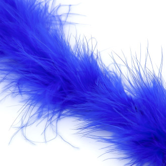 Пуховая нить из индюшиного пуха боа 2 м (+-14,5 г) 10 см нить 3 мм Синий