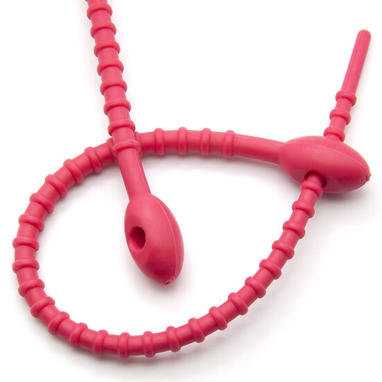 Стяжка силиконовая Головастик 20 см Розовый