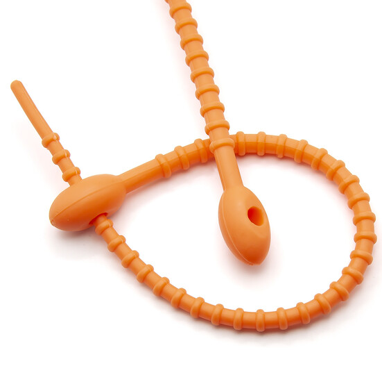 Стяжка силиконовая Головастик 20 см Оранжевый