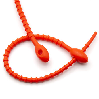 Стяжка силиконовая Головастик 20 см Красный