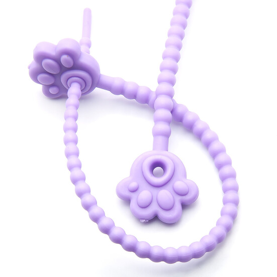 Стяжка силиконовая Лапка со стопом 20 см Фиолетовый