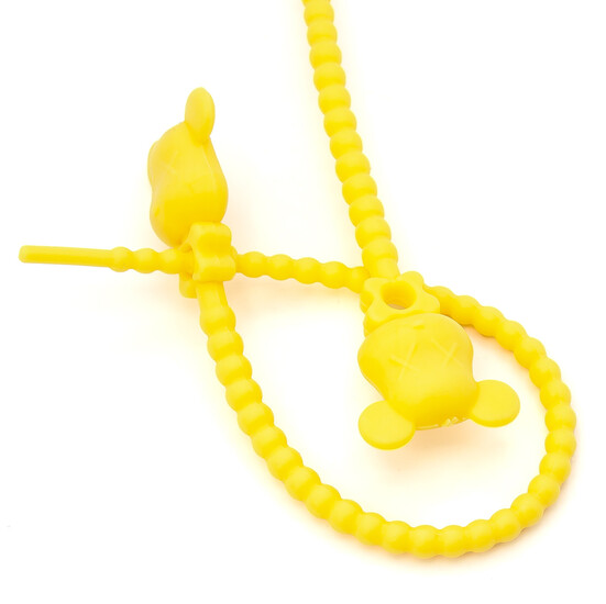 Стяжка силиконовая Мишка со стопом 20 см Желтый