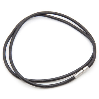 Шнурок на шею Плетеный замок поворотный нержав.сталь 1 шт. 40х0,3 см Черный