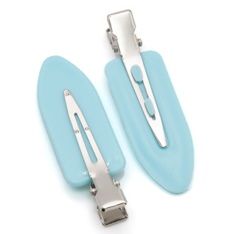 Заколка для волос основа пластиковая 10 шт. 59х18 мм Голубой