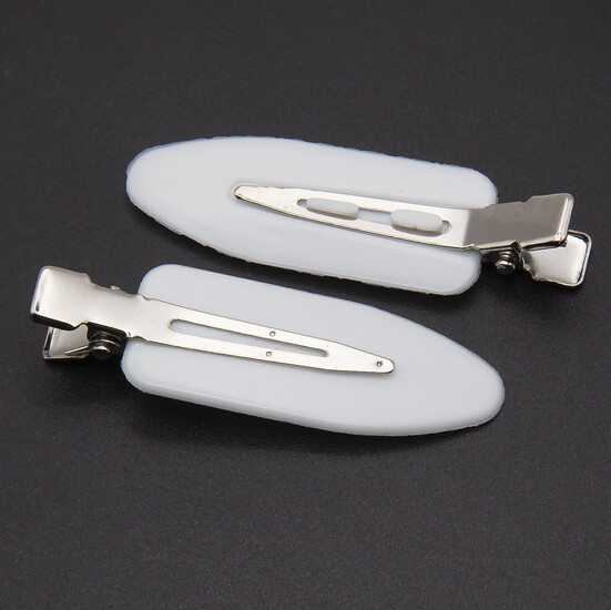 Заколка для волос основа пластиковая 10 шт. 59х18 мм Белый