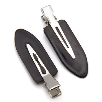 Заколка для волос основа пластиковая 10 шт. 59х18 мм Черный