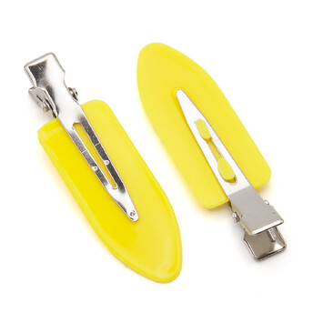 Заколка для волос основа пластиковая 10 шт. 59х18 мм Желтый