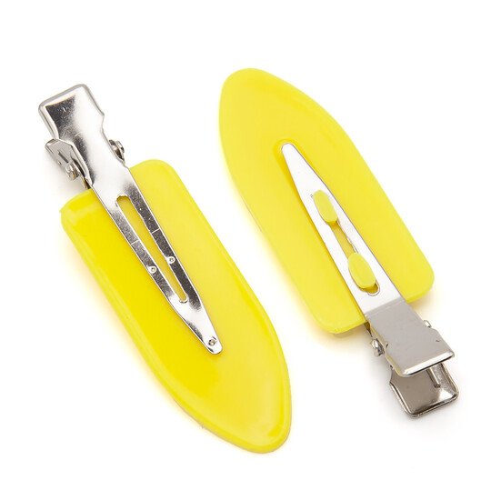 Заколка для волос основа пластиковая 10 шт. 59х18 мм Желтый