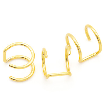 Кафф, серьга U-подобная, из нержавеющей стали, размер 8х8х1,2мм, цвет Золото, 1 шт.